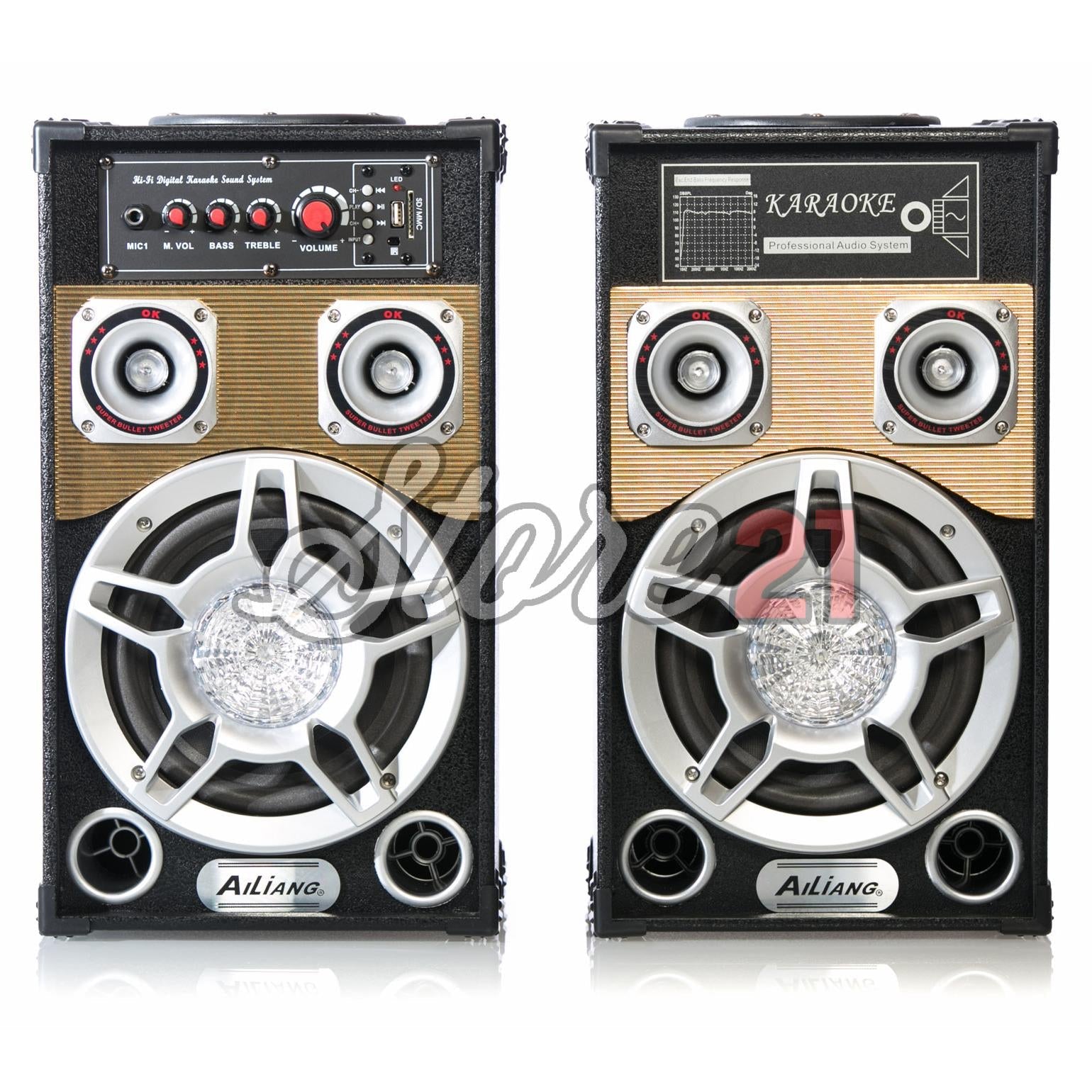 Set Boxe Active Ailiang 801 ,350W, 8 inch, , Bluetooth,Radio, Telecomanda,USB